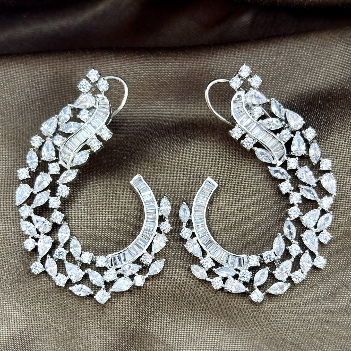 Statement Next To Real Diamond Back Screw Studs