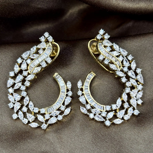 Statement Next To Real Diamond Back Screw Studs