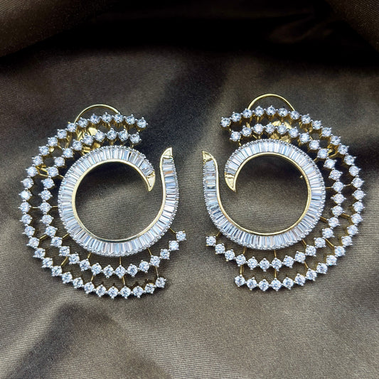 Statement 24k Gold Plated Diamonds Studs