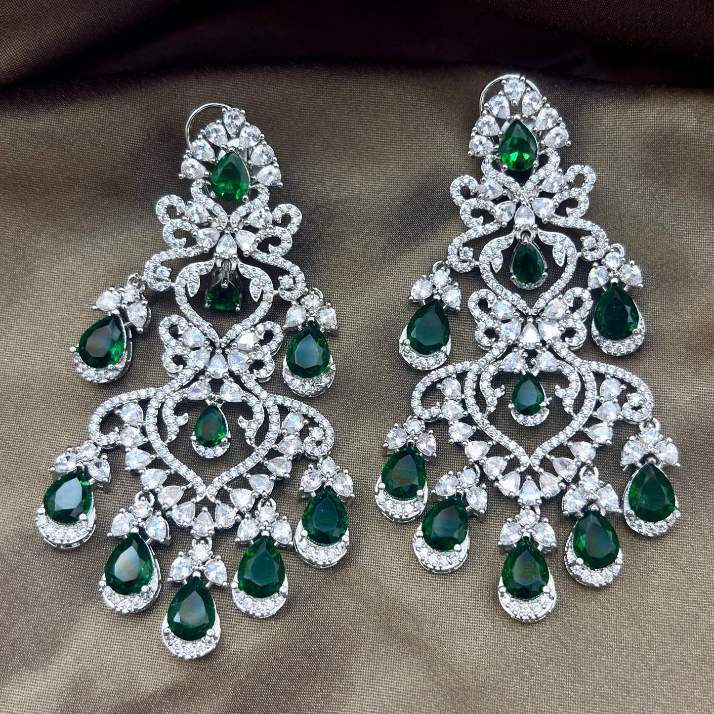 Next to Real Diamonds Statement Earrings