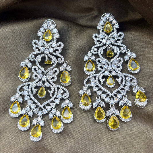 Next to Real Diamonds Statement Earrings