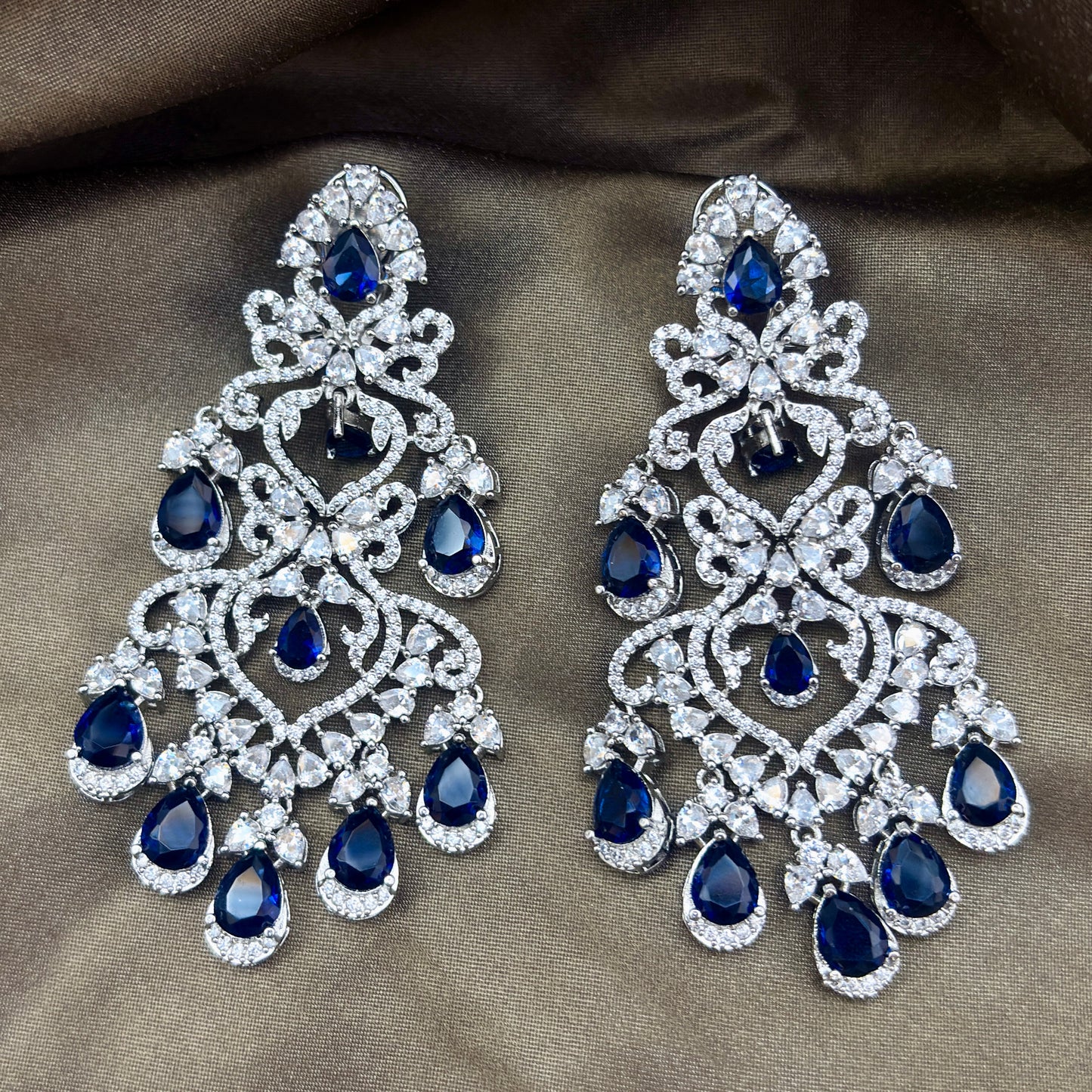 Next to Real Diamonds Statement Earrings