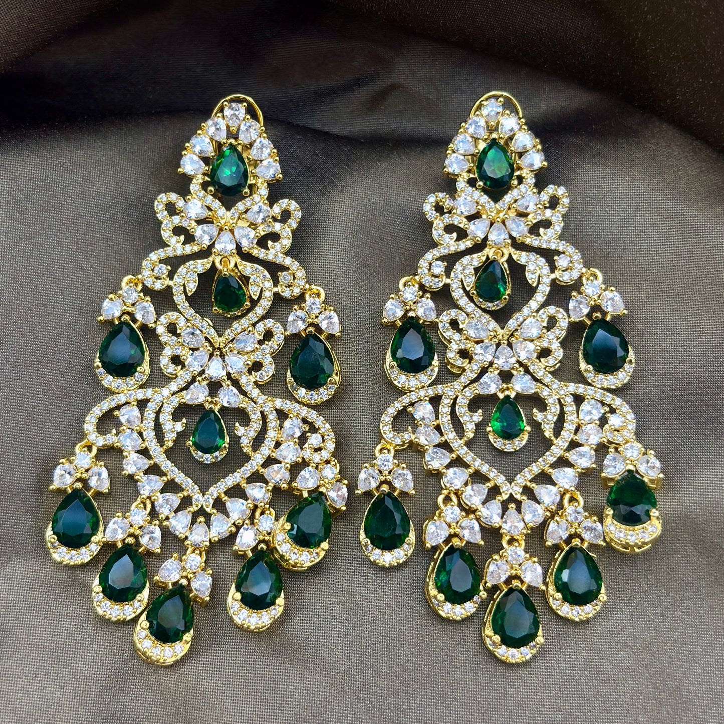 Next to Real Diamonds Statement Earrings