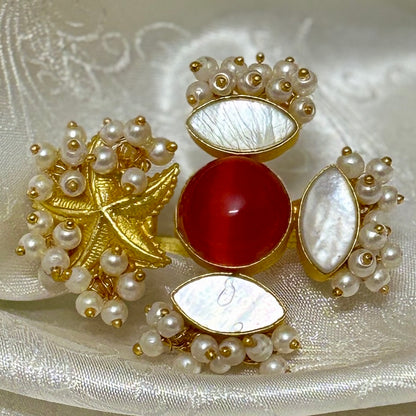 Mother of Pearl Bloom Ring
