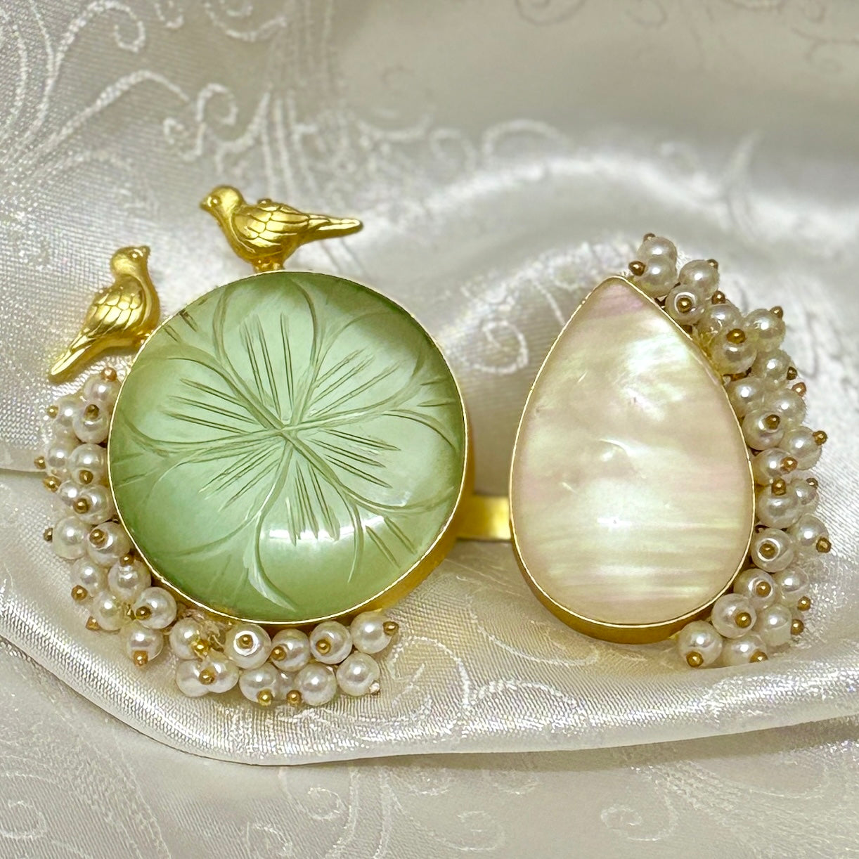 Pearl Bird Statement Ring