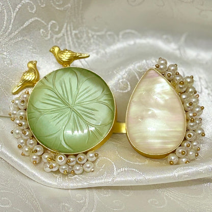 Pearl Bird Statement Ring
