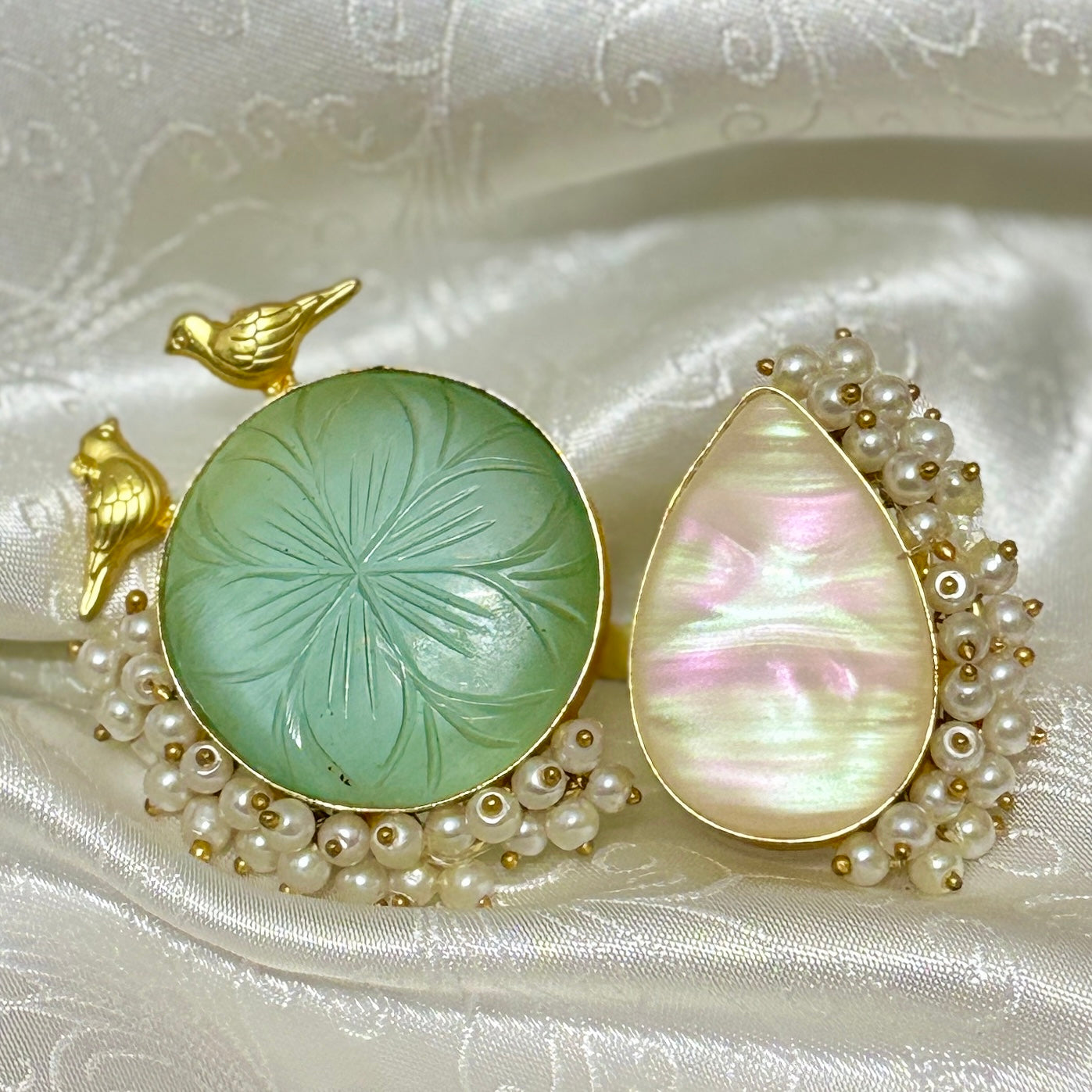 Pearl Bird Statement Ring