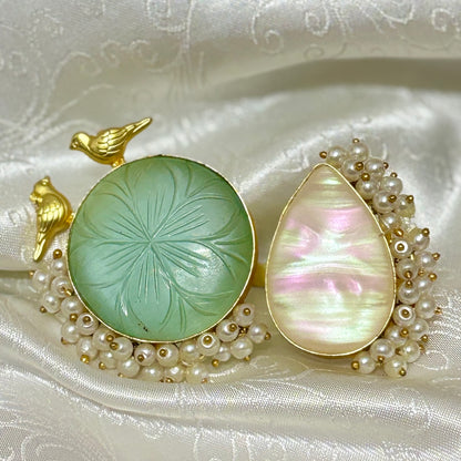 Pearl Bird Statement Ring