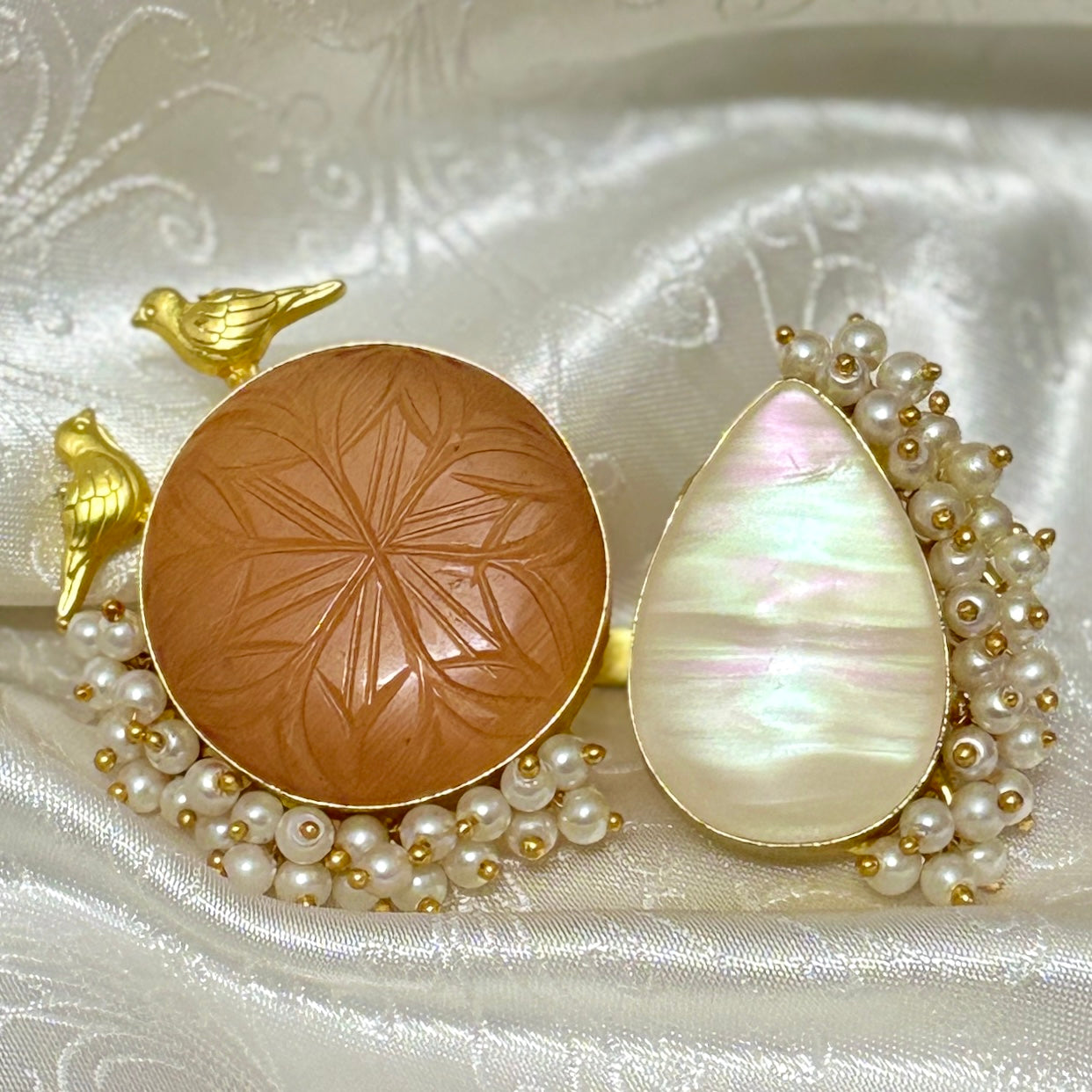 Pearl Bird Statement Ring