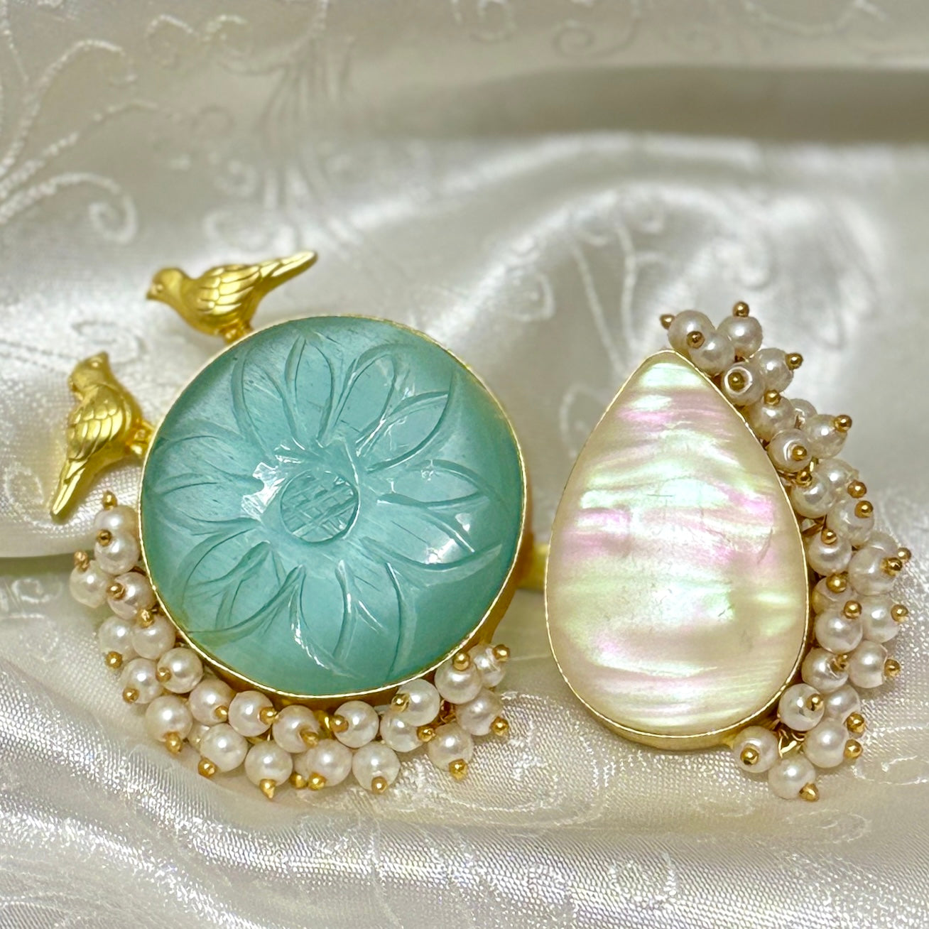 Pearl Bird Statement Ring