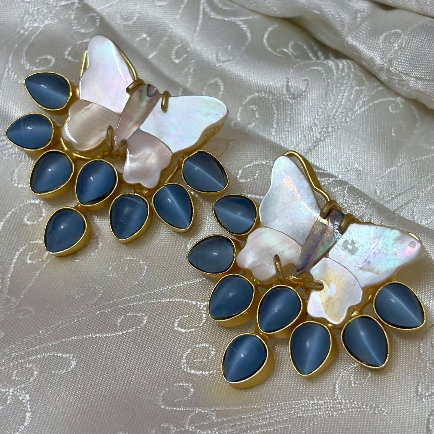 Mother of Pearls Butterfly Studs