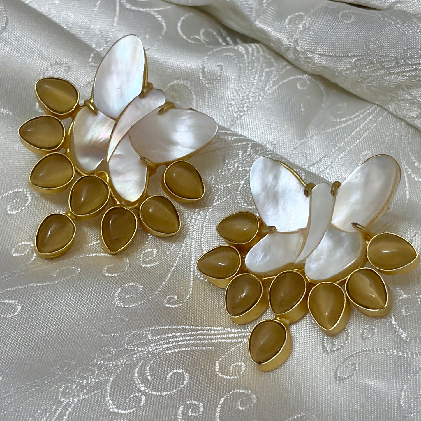 Mother of Pearls Butterfly Studs
