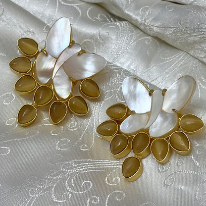 Mother of Pearls Butterfly Studs