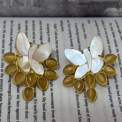 Mother of Pearls Butterfly Studs