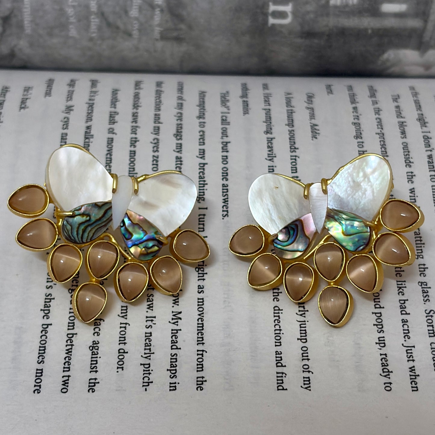 Mother of Pearls Butterfly Studs