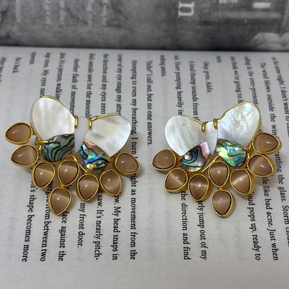 Mother of Pearls Butterfly Studs