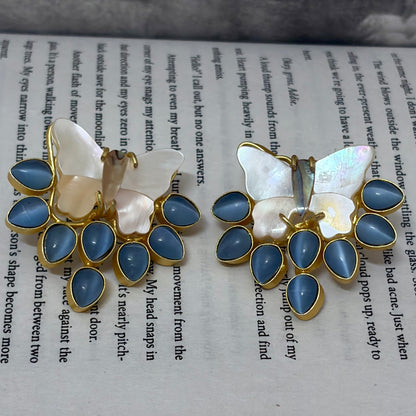 Mother of Pearls Butterfly Studs