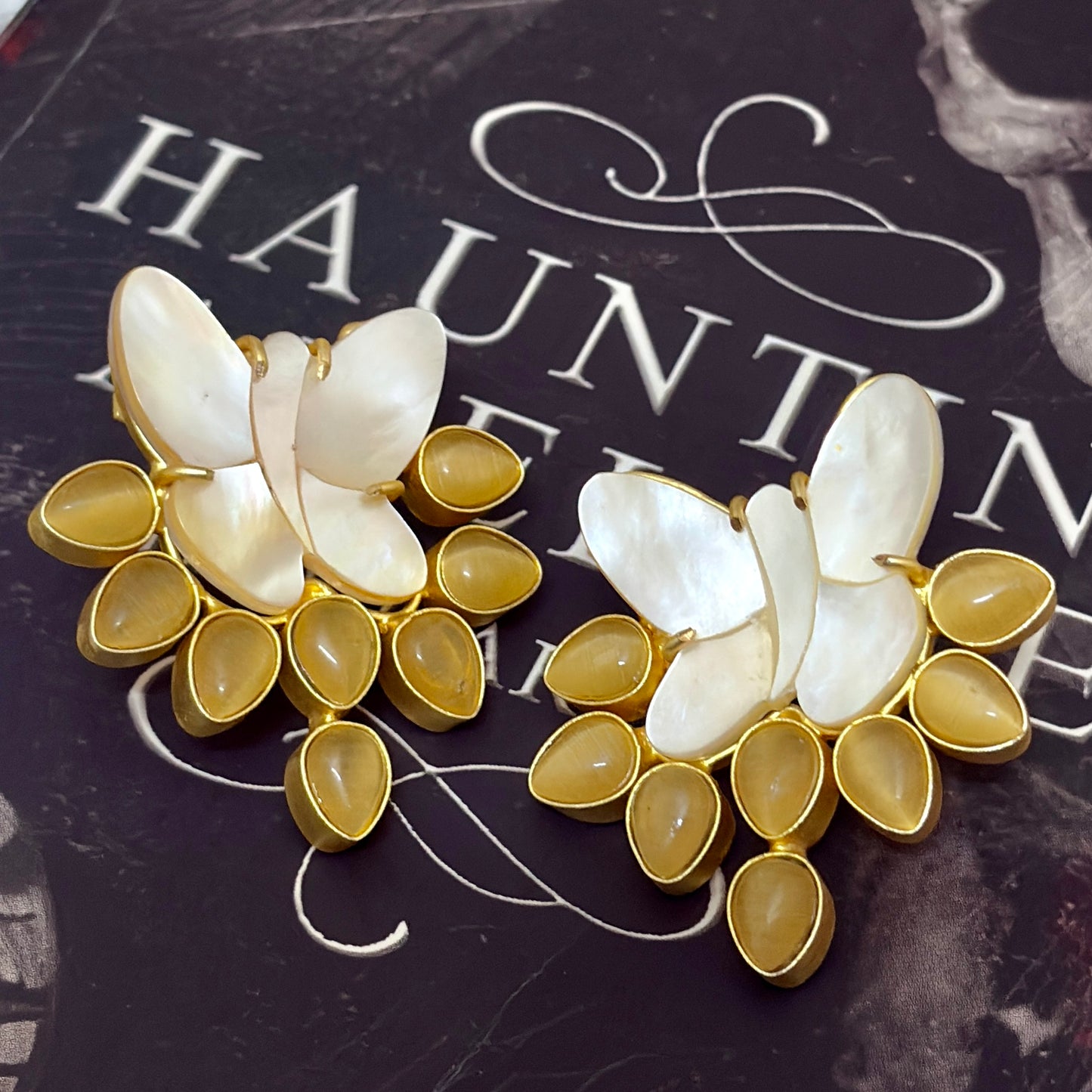 Mother of Pearls Butterfly Studs