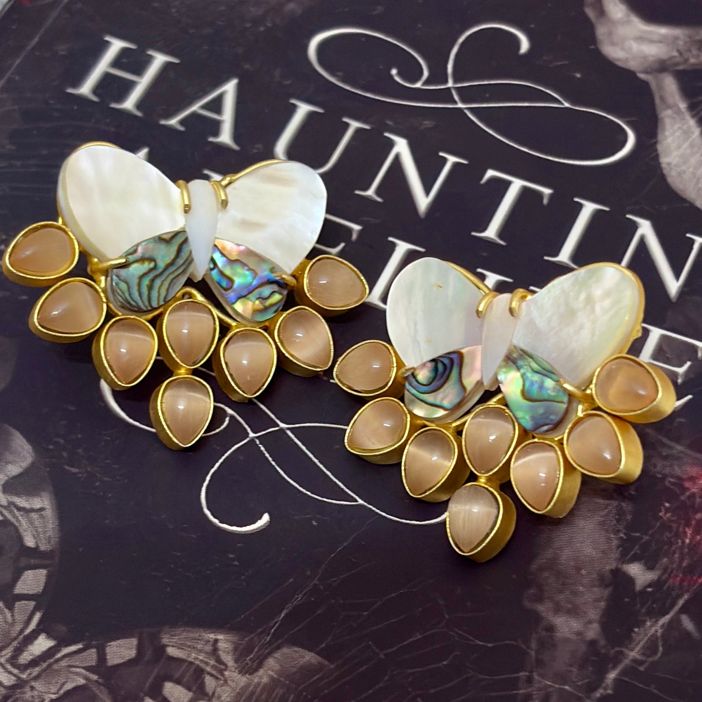 Mother of Pearls Butterfly Studs
