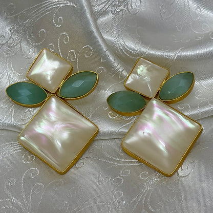 Mother Of Pearl Drop Studs