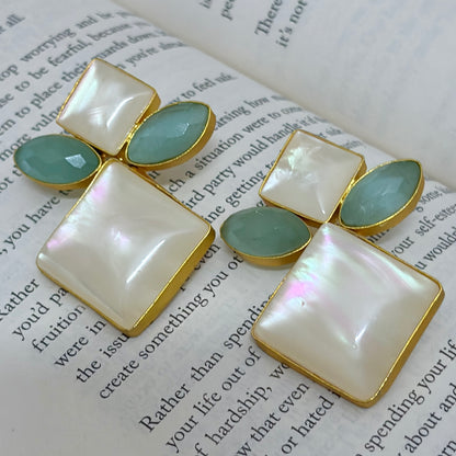 Mother Of Pearl Drop Studs