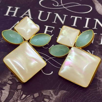 Mother Of Pearl Drop Studs