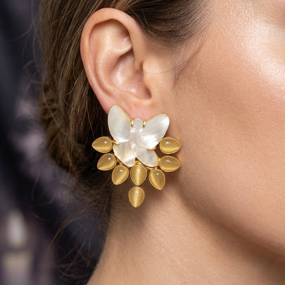 Mother of Pearls Butterfly Studs