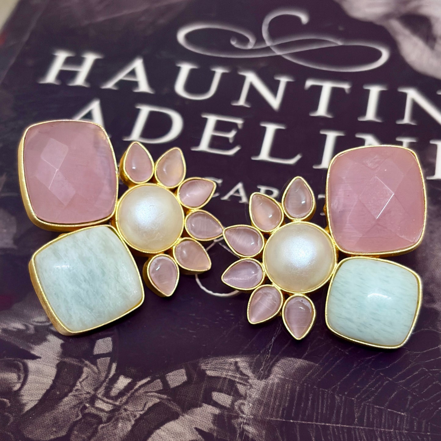 Mother of Pearl Blossom Stud Earrings