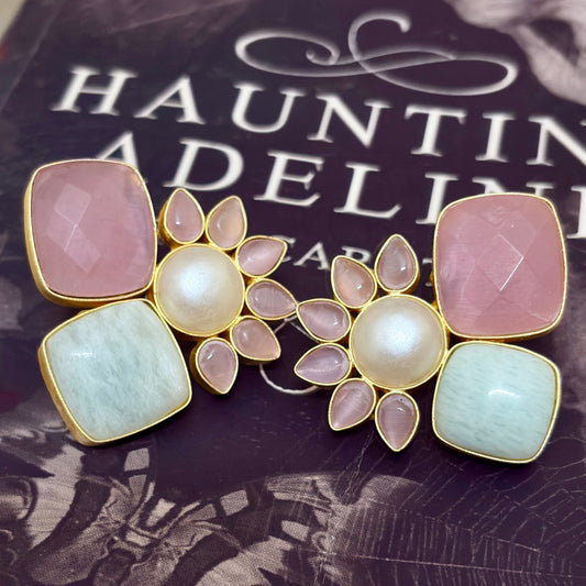 Mother of Pearl Blossom Stud Earrings