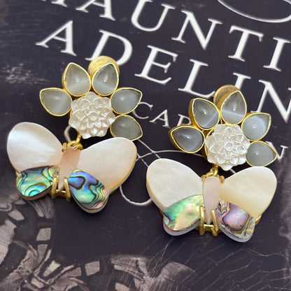 Pearl Flutter Stud Earrings