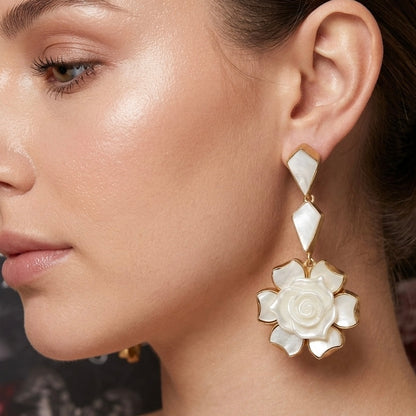 Rose Pearl Earrings