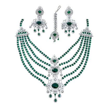 Platinum Royal Multi Layer NECKLACE Set