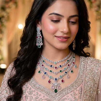 Royal Statement Four Layer Bridal Set