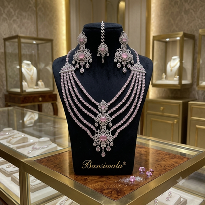 Platinum Royal Multi Layer NECKLACE Set