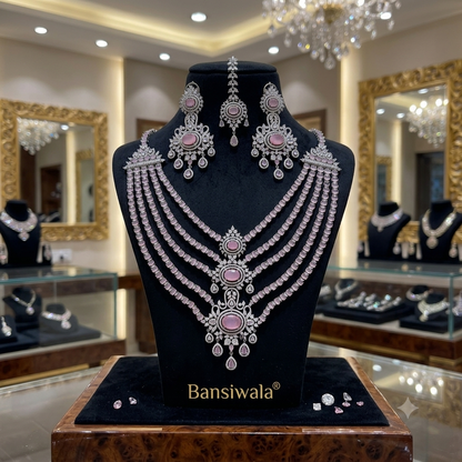 Platinum Royal Multi Layer NECKLACE Set