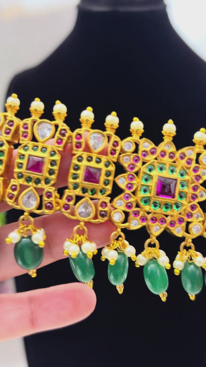 1 Gram Gold Plated Antique Heritage Choker Set