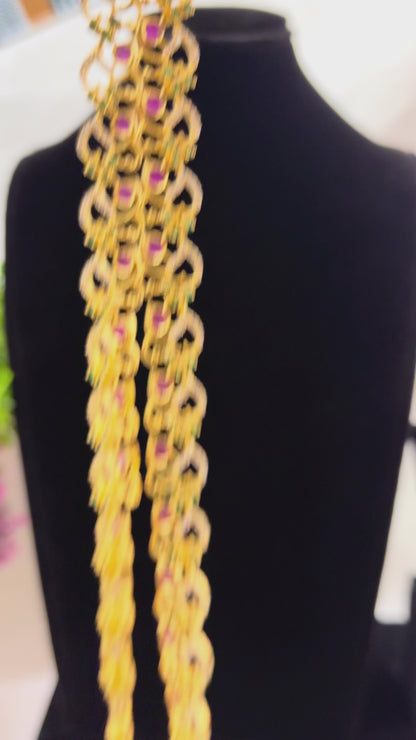 1 Gram Gold Plated Long Set