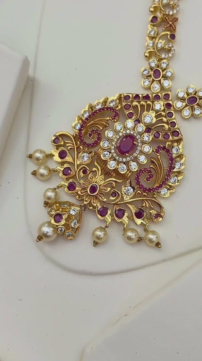 1 Gram gold plated Lightweight Long Necklace Set