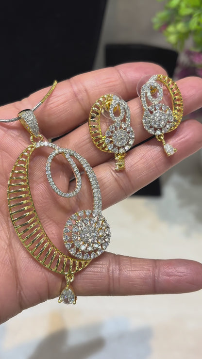 Kajal- Diamond Pendant Set with Chain
